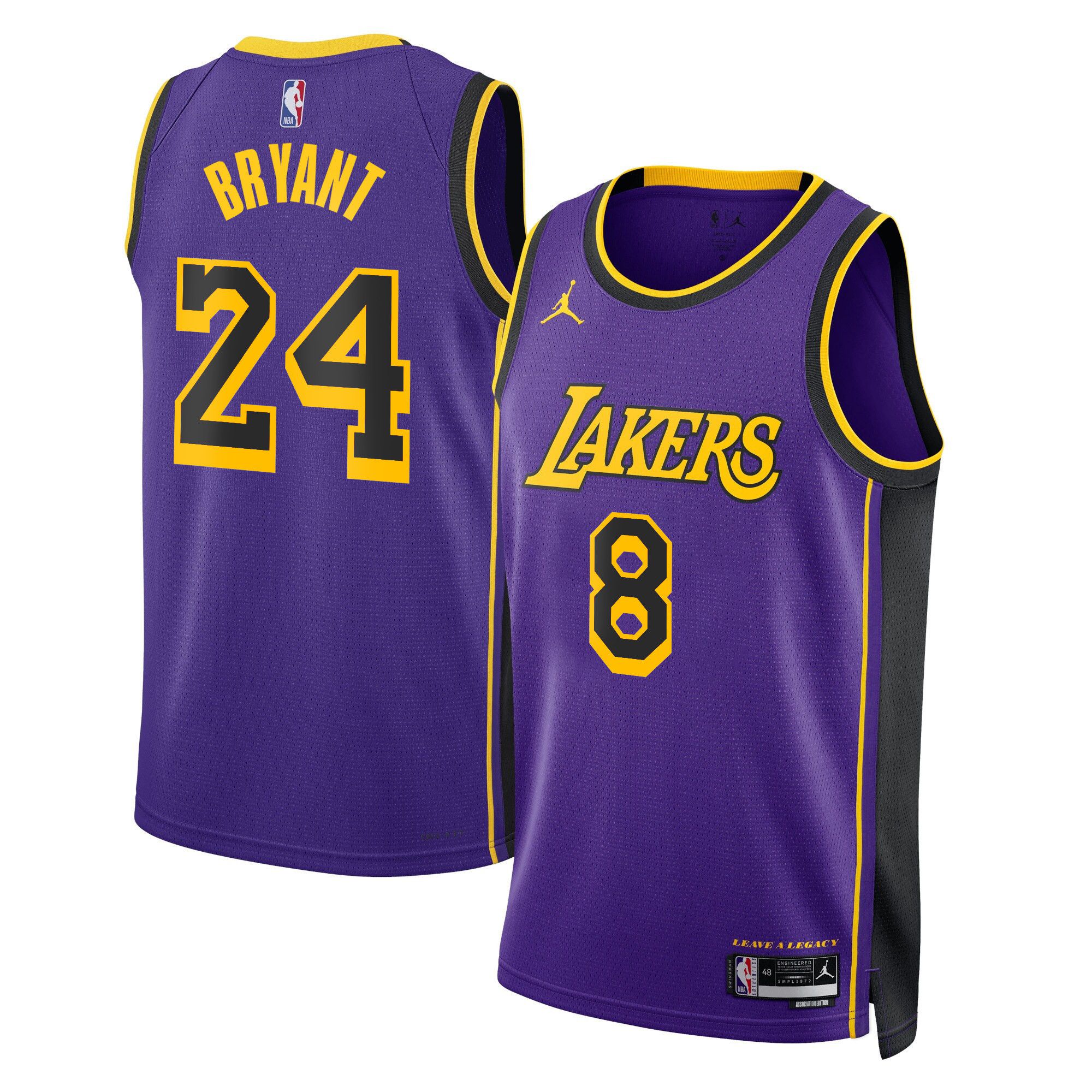Men Los Angeles Lakers #24 Bryant Purple 2025 Jordan Edition Swingman NBA Jersey->los angeles lakers->NBA Jersey